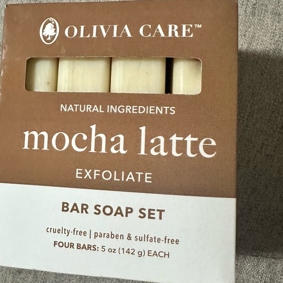 Olivia Care Mocha Latte Exfoliating Bar 4 Bar 5 Oz Organic Olive Oil 20oz Total - Picture 5 of 5